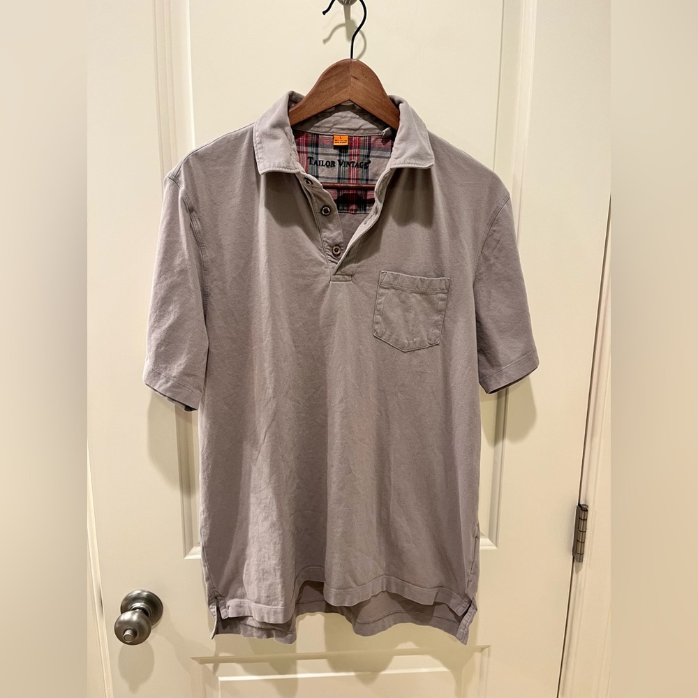 Tailor Vintage Men’s Large Gray Polo
